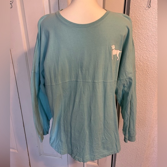 The Black Dog Brand Long Sleeve TShirt Jersey Life Off The Leash Blue Aqua SizeM - Picture 2 of 7